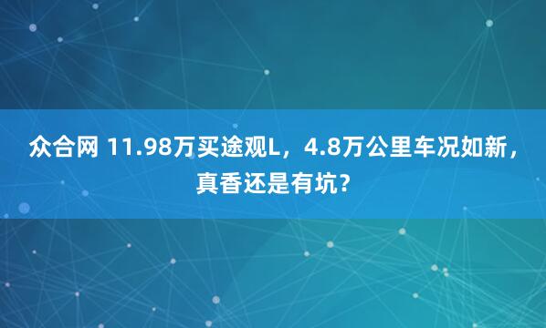 众合网 11.98万买途观L，4.8万公里车况如新，真香还是有坑？